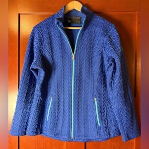 Spyder Women's Major Cable Stryker Jacket In Vibrant Blue Size XL
